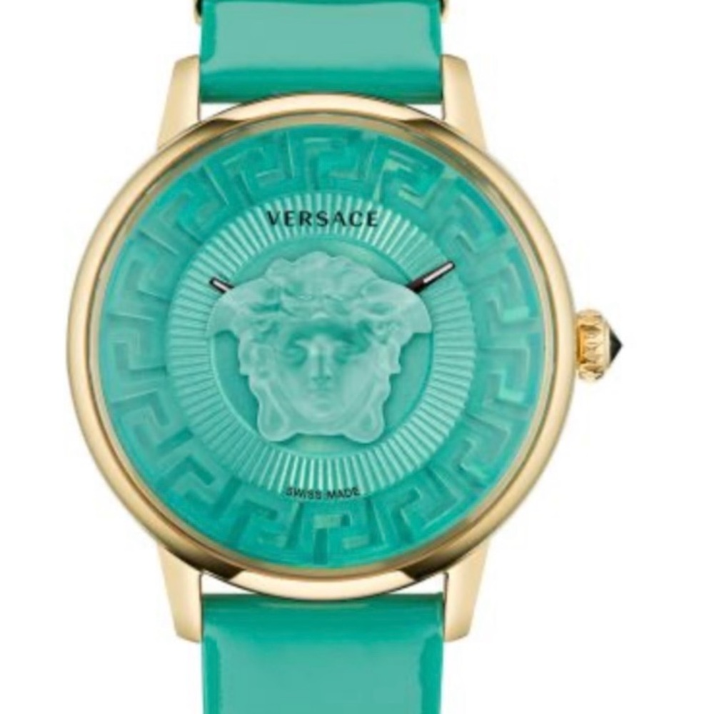 Versace Medusa Alchemy Turquoise Leather Strap (NEW) - Picture 4 of 16